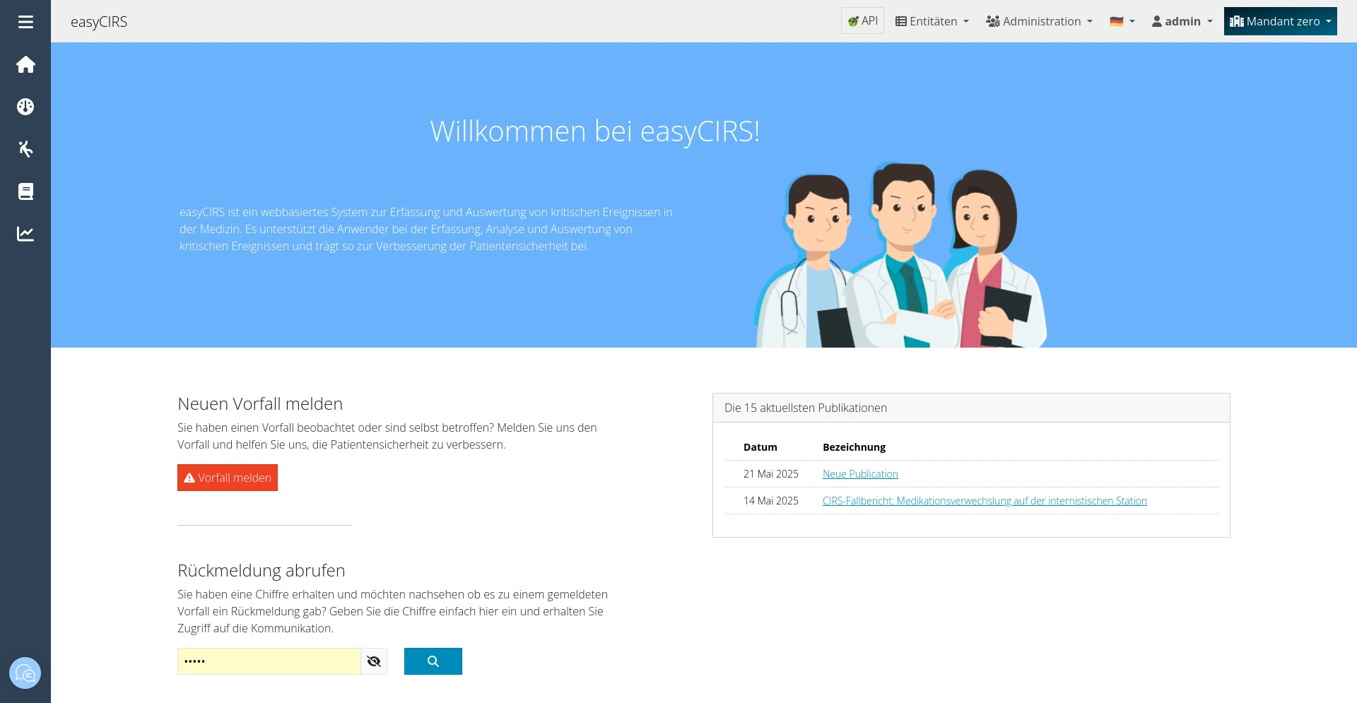 Screenshot - Startseite
